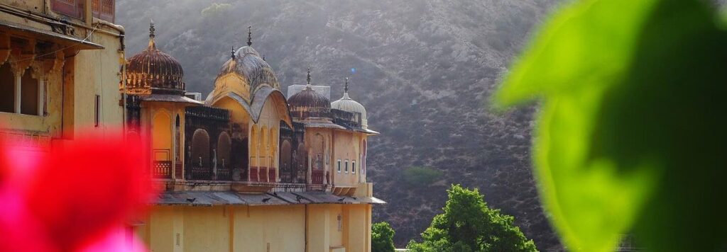En bild på Samode palats i Jaipur