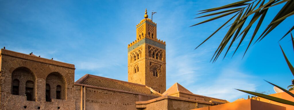 En bild på Kotoubia moskén i Marrakech